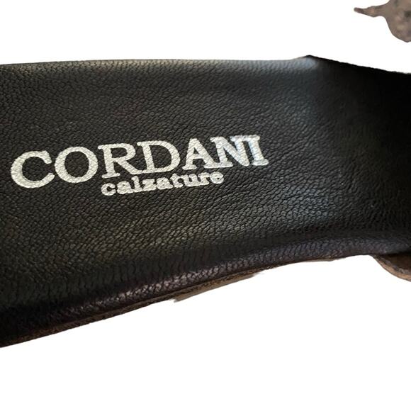 Cordani Brown Distressed Leather Wedge Sandals size 39 size 8.5 - Picture 8 of 10